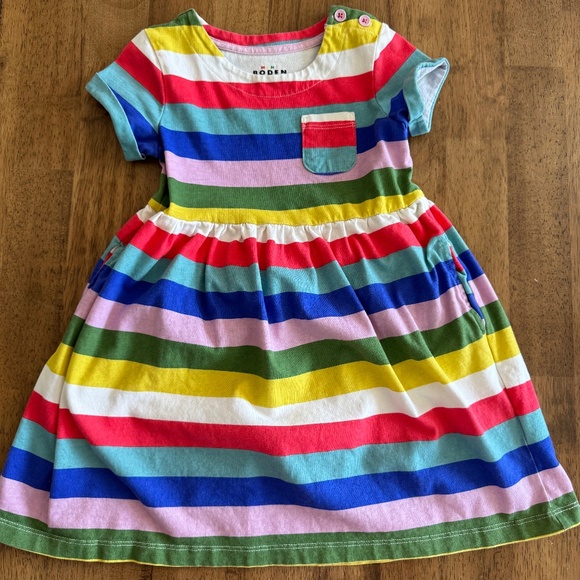 Mini Boden Stripe Cotton Jersey T-Shirt Dress 3-4 - Picture 1 of 1